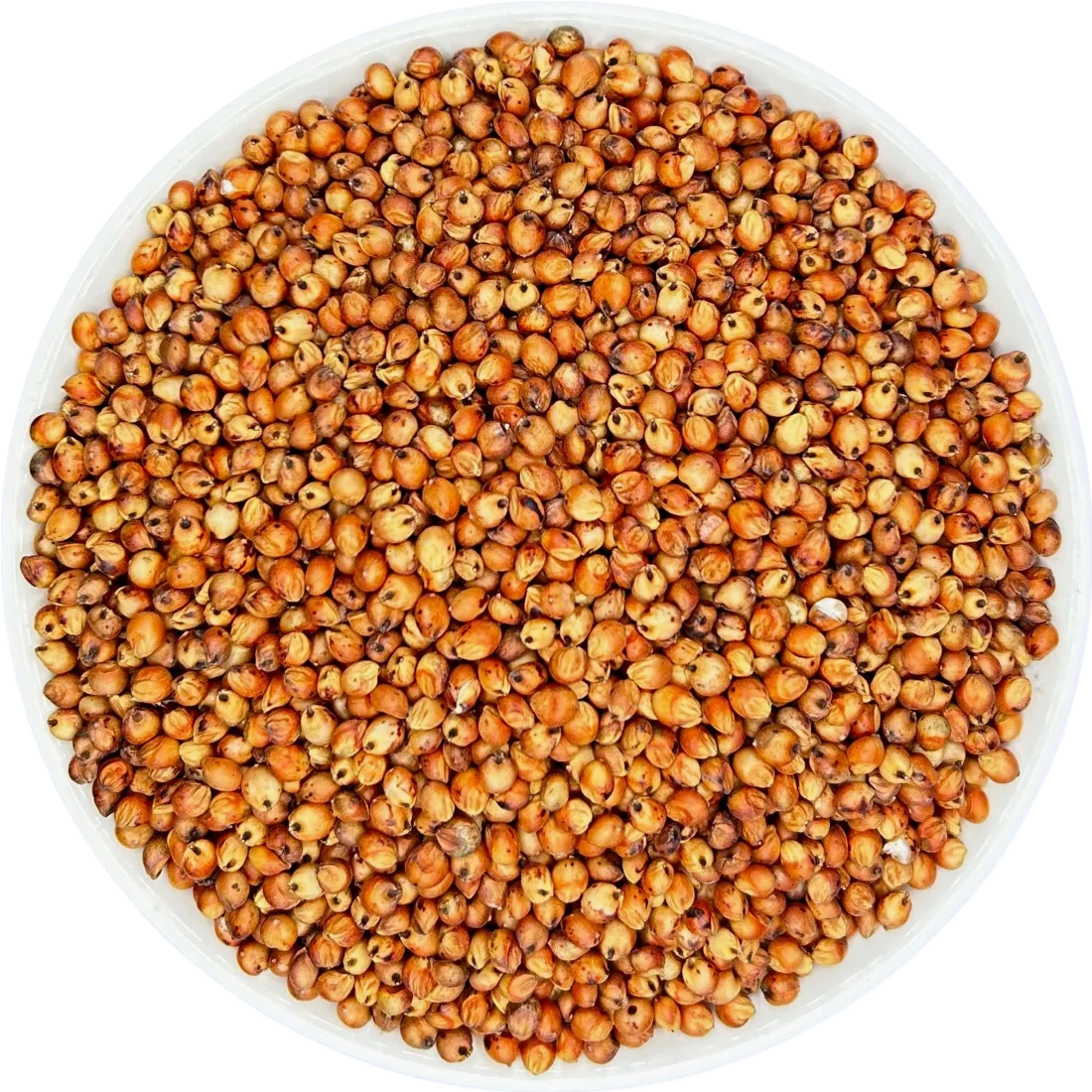 Red sorghum from TFB Trading in a white bowl